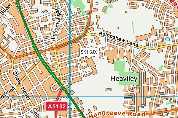 SK1 3JX map - OS VectorMap District (Ordnance Survey) SK1 3JX map - OS VectorMap District (Ordnance Survey)
