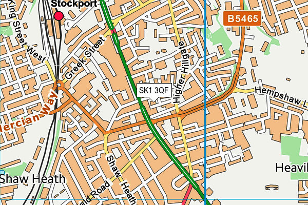 SK1 3QF map - OS VectorMap District (Ordnance Survey) SK1 3QF map - OS VectorMap District (Ordnance Survey)