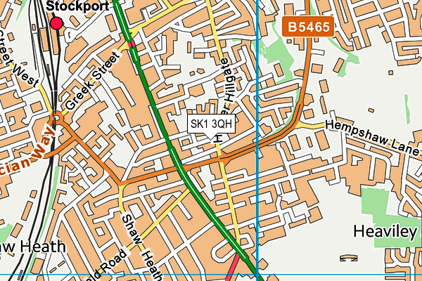 SK1 3QH map - OS VectorMap District (Ordnance Survey) SK1 3QH map - OS VectorMap District (Ordnance Survey)