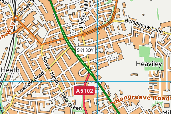SK1 3QY map - OS VectorMap District (Ordnance Survey)