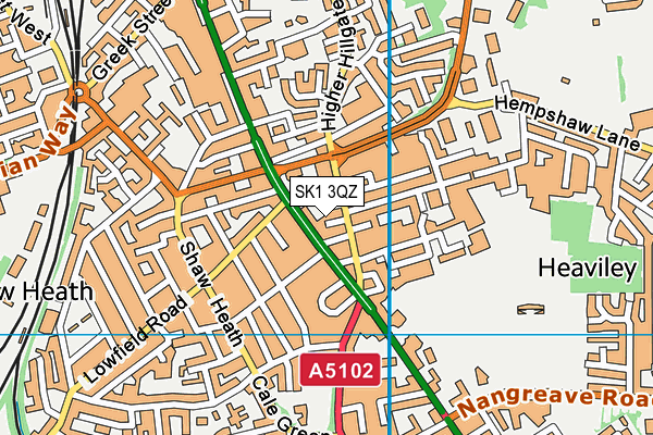 SK1 3QZ map - OS VectorMap District (Ordnance Survey) SK1 3QZ map - OS VectorMap District (Ordnance Survey)