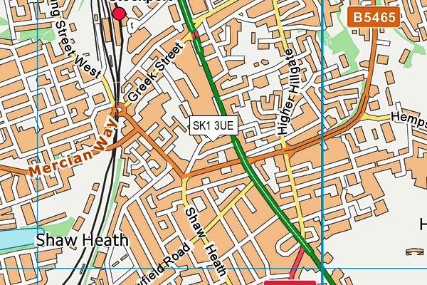 SK1 3UE map - OS VectorMap District (Ordnance Survey) SK1 3UE map - OS VectorMap District (Ordnance Survey)