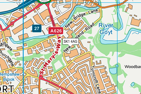 SK1 4AG map - OS VectorMap District (Ordnance Survey) SK1 4AG map - OS VectorMap District (Ordnance Survey)
