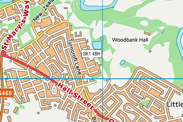 SK1 4BH map - OS VectorMap District (Ordnance Survey) SK1 4BH map - OS VectorMap District (Ordnance Survey)