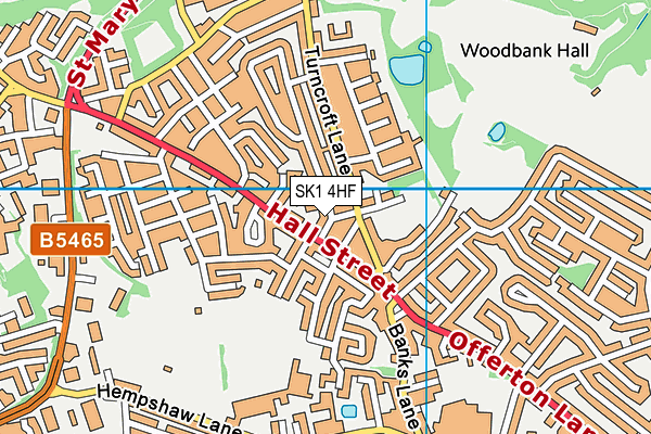 SK1 4HF map - OS VectorMap District (Ordnance Survey) SK1 4HF map - OS VectorMap District (Ordnance Survey)