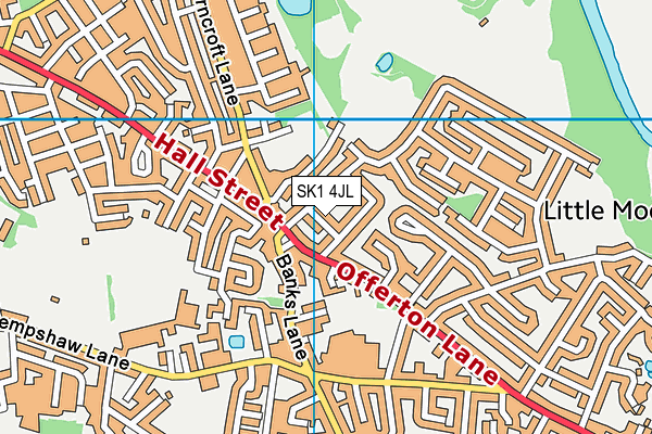 SK1 4JL map - OS VectorMap District (Ordnance Survey) SK1 4JL map - OS VectorMap District (Ordnance Survey)