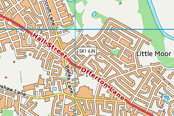 SK1 4JN map - OS VectorMap District (Ordnance Survey) SK1 4JN map - OS VectorMap District (Ordnance Survey)