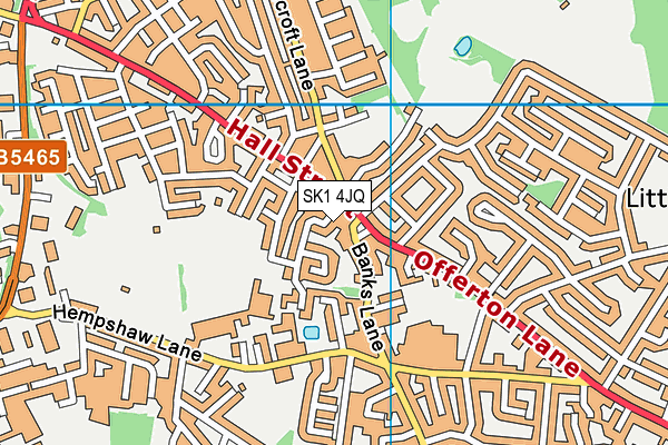 SK1 4JQ map - OS VectorMap District (Ordnance Survey) SK1 4JQ map - OS VectorMap District (Ordnance Survey)