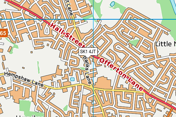 SK1 4JT map - OS VectorMap District (Ordnance Survey) SK1 4JT map - OS VectorMap District (Ordnance Survey)
