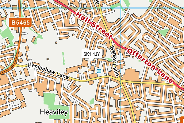 SK1 4JY map - OS VectorMap District (Ordnance Survey) SK1 4JY map - OS VectorMap District (Ordnance Survey)
