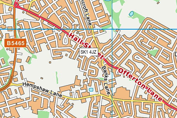 SK1 4JZ map - OS VectorMap District (Ordnance Survey) SK1 4JZ map - OS VectorMap District (Ordnance Survey)
