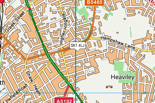 SK1 4LJ map - OS VectorMap District (Ordnance Survey)