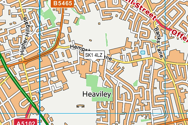 SK1 4LZ map - OS VectorMap District (Ordnance Survey) SK1 4LZ map - OS VectorMap District (Ordnance Survey)