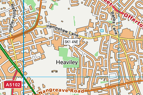 SK1 4NE map - OS VectorMap District (Ordnance Survey)