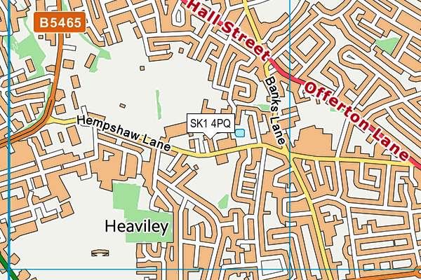 SK1 4PQ map - OS VectorMap District (Ordnance Survey) SK1 4PQ map - OS VectorMap District (Ordnance Survey)