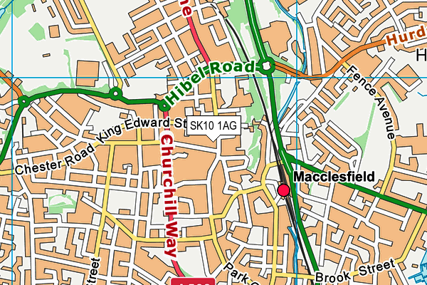 SK10 1AG map - OS VectorMap District (Ordnance Survey)