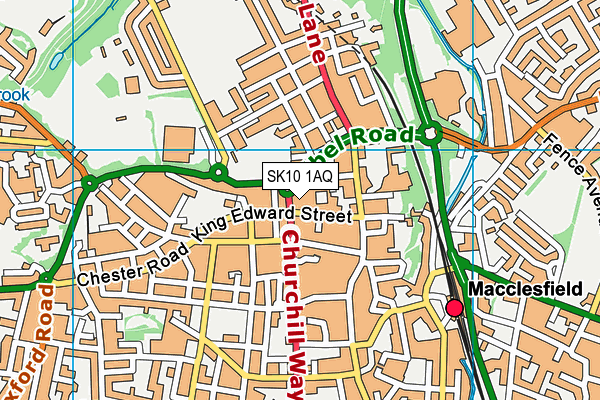 SK10 1AQ map - OS VectorMap District (Ordnance Survey)