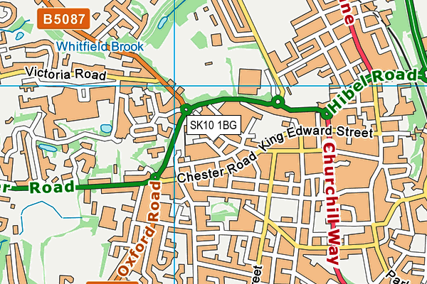 SK10 1BG map - OS VectorMap District (Ordnance Survey)