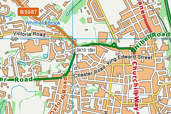 SK10 1BH map - OS VectorMap District (Ordnance Survey)