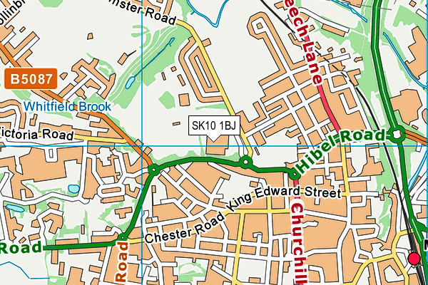 SK10 1BJ map - OS VectorMap District (Ordnance Survey)