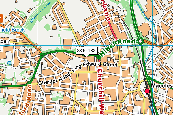 SK10 1BX map - OS VectorMap District (Ordnance Survey)