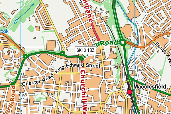 SK10 1BZ map - OS VectorMap District (Ordnance Survey)