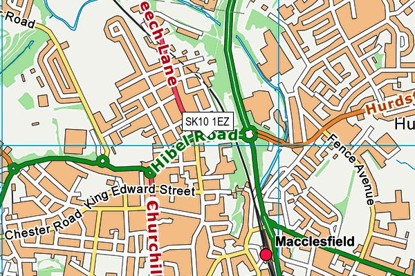 SK10 1EZ map - OS VectorMap District (Ordnance Survey)