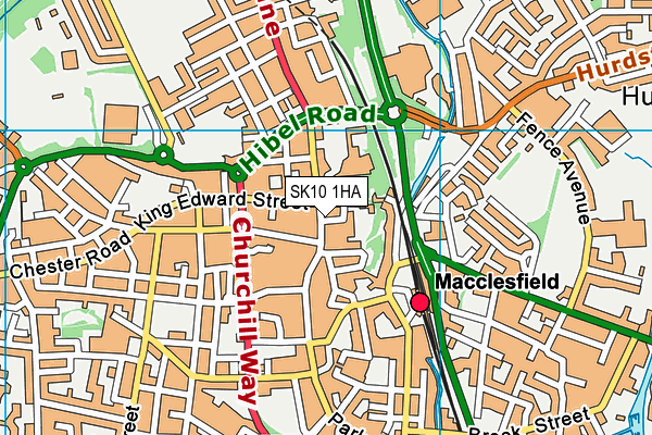 SK10 1HA map - OS VectorMap District (Ordnance Survey)