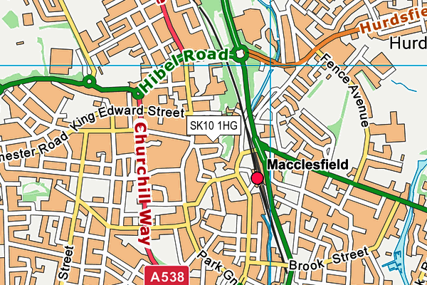 SK10 1HG map - OS VectorMap District (Ordnance Survey)