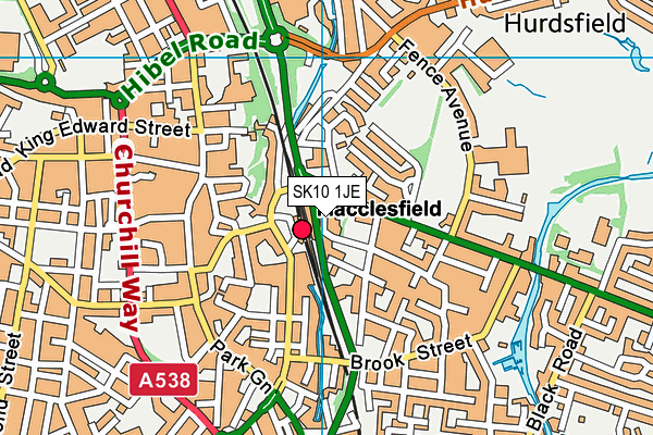 SK10 1JE map - OS VectorMap District (Ordnance Survey)
