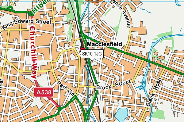 SK10 1JG map - OS VectorMap District (Ordnance Survey)