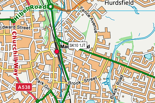 SK10 1JT map - OS VectorMap District (Ordnance Survey)