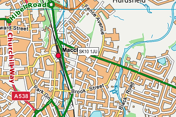 SK10 1JU map - OS VectorMap District (Ordnance Survey)
