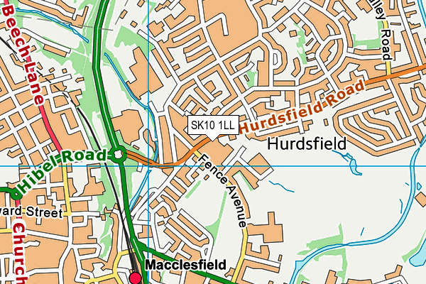 SK10 1LL map - OS VectorMap District (Ordnance Survey)