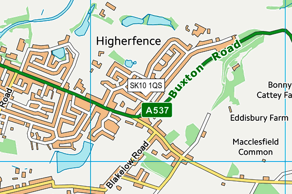 SK10 1QS map - OS VectorMap District (Ordnance Survey)