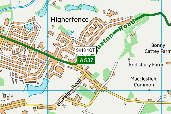 SK10 1QT map - OS VectorMap District (Ordnance Survey)