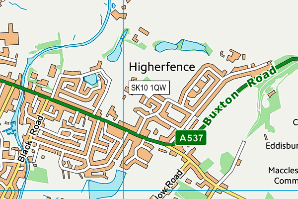 SK10 1QW map - OS VectorMap District (Ordnance Survey)