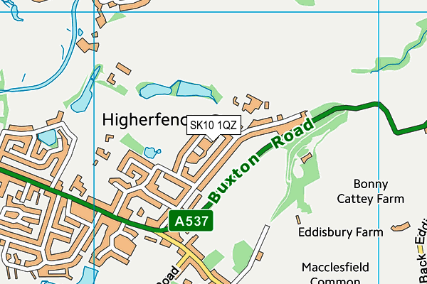 SK10 1QZ map - OS VectorMap District (Ordnance Survey)