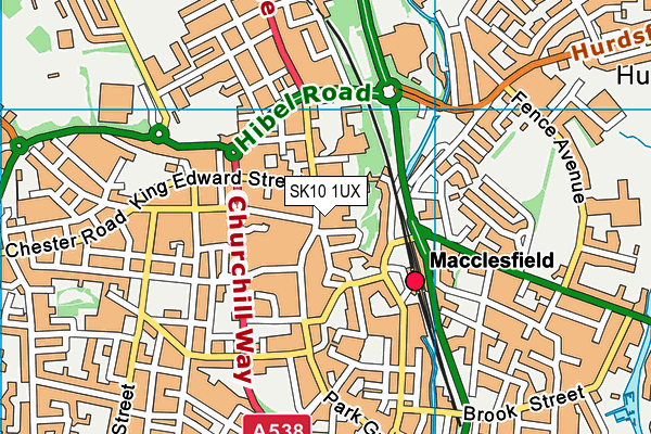 SK10 1UX map - OS VectorMap District (Ordnance Survey)