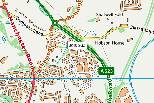 SK10 2GZ map - OS VectorMap District (Ordnance Survey) SK10 2GZ map - OS VectorMap District (Ordnance Survey)