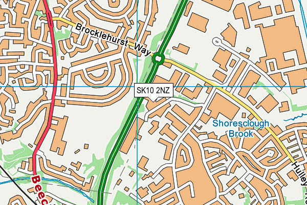 SK10 2NZ map - OS VectorMap District (Ordnance Survey)
