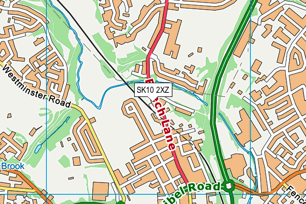 SK10 2XZ map - OS VectorMap District (Ordnance Survey) SK10 2XZ map - OS VectorMap District (Ordnance Survey)