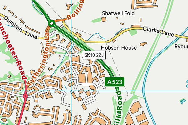 SK10 2ZJ map - OS VectorMap District (Ordnance Survey) SK10 2ZJ map - OS VectorMap District (Ordnance Survey)