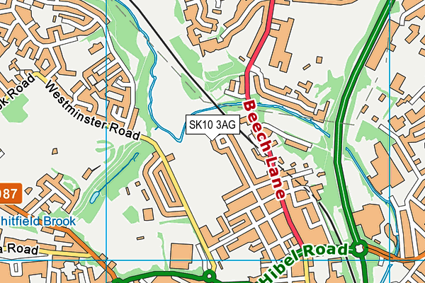 SK10 3AG map - OS VectorMap District (Ordnance Survey)