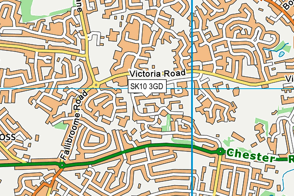SK10 3GD map - OS VectorMap District (Ordnance Survey)