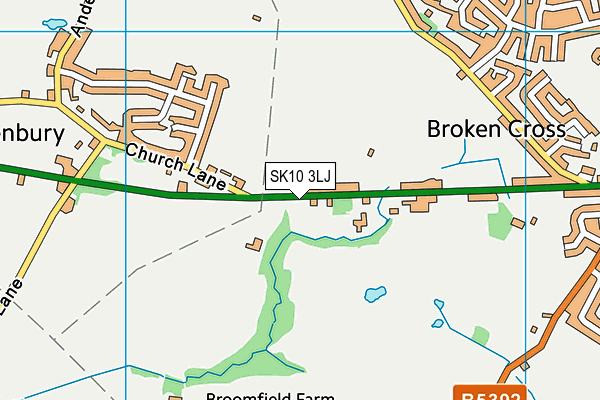 SK10 3LJ map - OS VectorMap District (Ordnance Survey)