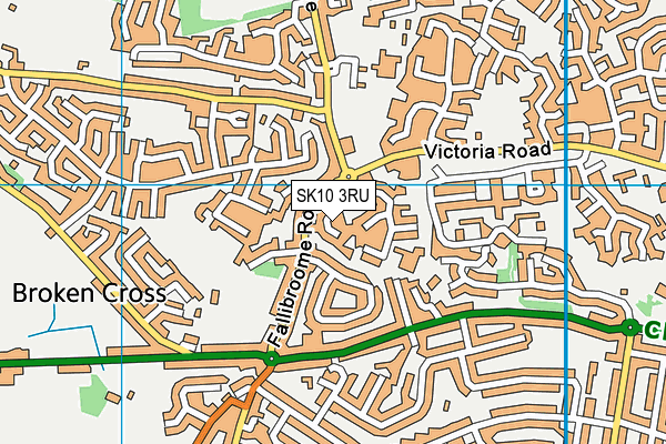 SK10 3RU map - OS VectorMap District (Ordnance Survey)