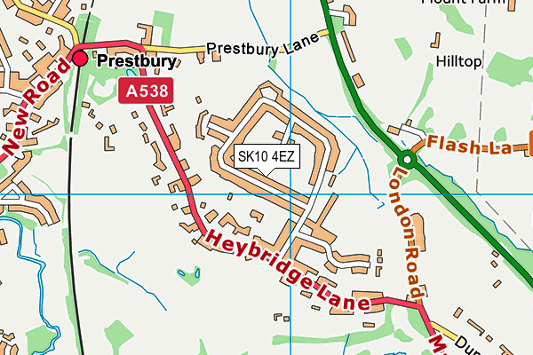 SK10 4EZ map - OS VectorMap District (Ordnance Survey)