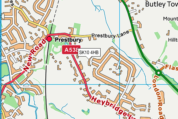 SK10 4HB map - OS VectorMap District (Ordnance Survey)