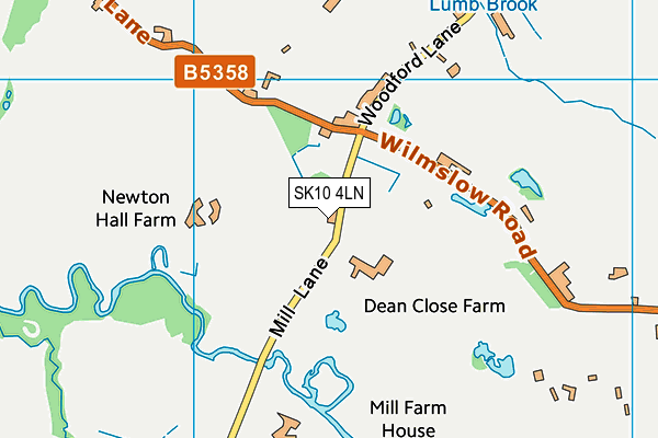 SK10 4LN map - OS VectorMap District (Ordnance Survey)